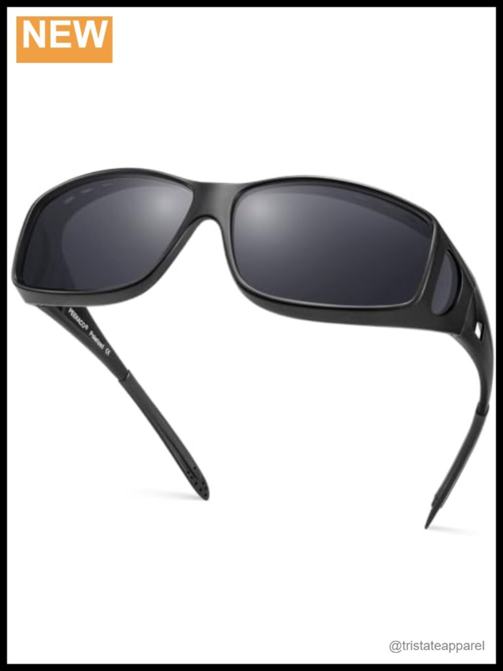 Polarized UV400 Fit Over Sunglasses TR90 Wrap Around Rectangular